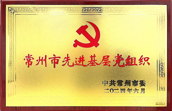 公司获评常州市先进基层党组织